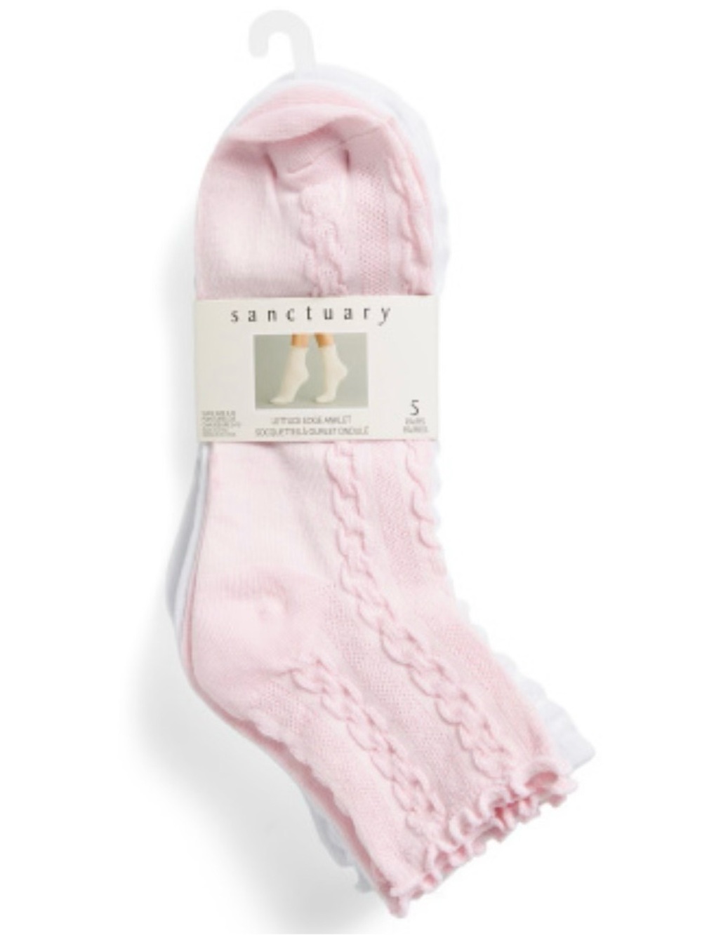 NIP 1 package of 5 pair Sanctuary ankle socks